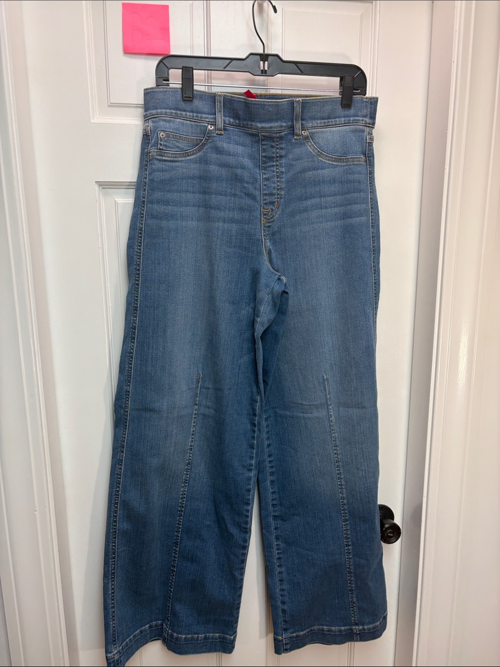 SPANX Wide-Leg Jeans in Medium Blue Wash